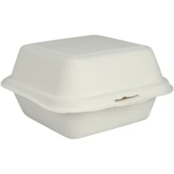 ABENA Containers, To-Go, Clam Shell Burger Box W/ Hinged Lid