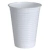 ABENA Cups, Cold, Drinking Cup With Grooves, 7.1 Ounce, White, 3.5" Height, 2.75" Diameter, PS