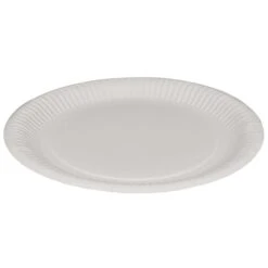 ABENA Plates, Round, Clay-Coated Paper, 9 Inch - (230 GSM), Paper-Plate Design