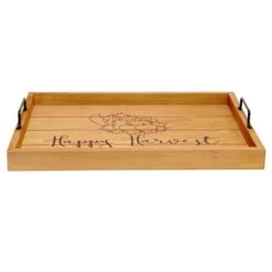 "Happy Harvest" Wood Serving Tray With Handles, 15.50" X 12" -Zoro Tools Shop All20The20Rages20Inc HG2000xxNHHxxALTxxc9fc06