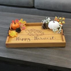 "Happy Harvest" Wood Serving Tray With Handles, 15.50" X 12" -Zoro Tools Shop All20The20Rages20Inc HG2000xxNHHxxinusexxb23a94
