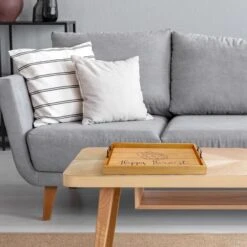 "Happy Harvest" Wood Serving Tray With Handles, 15.50" X 12" -Zoro Tools Shop All20The20Rages20Inc HG2000xxNHHxxlifestylexxe14221