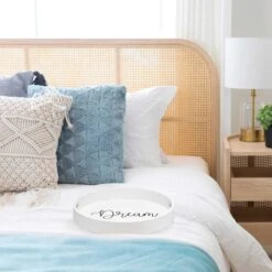 "Dream" 13.75" Round Wood Serving Tray With Handles -Zoro Tools Shop All20The20Rages20Inc HG2013xxWDRxxdecorxx212ae9