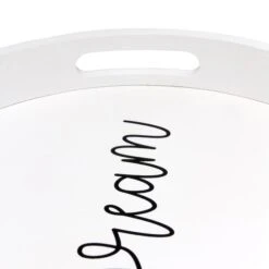 "Dream" 13.75" Round Wood Serving Tray With Handles -Zoro Tools Shop All20The20Rages20Inc HG2013xxWDRxxdetailxx21bf26