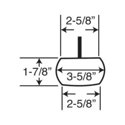 1-7/8in H X 3-5/8in Dia, Stained Cherry Hardwood, Bun Foot Leg -Zoro Tools Shop Architectural20Products20by20Outwater20LLC bun32xxunxxline1xx904c2b
