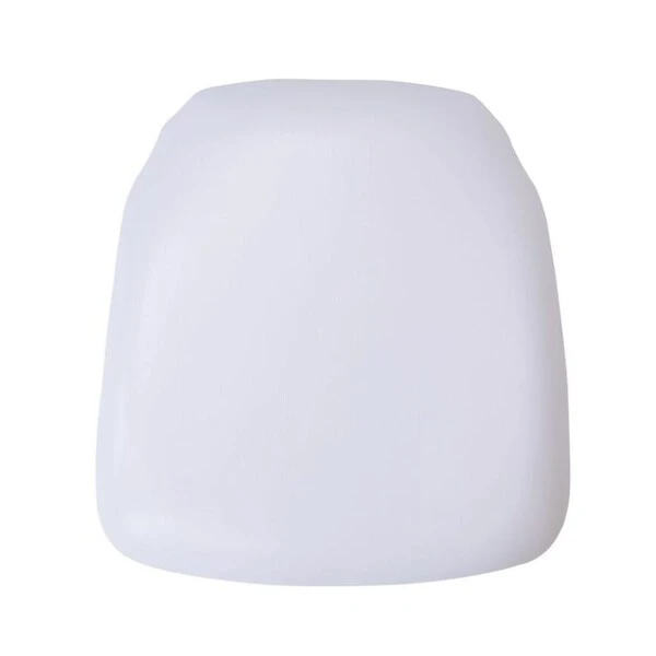 Chiavari Cushion, Wood-backed Cushions, Vinyl, White 2 Chiavari Cushion, Wood-backed Cushions, Vinyl, White - Image 2