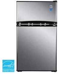 Avanti 3.1 Cu. Ft. Compact Refrigerator, Stainless Steel With Black Cabinet