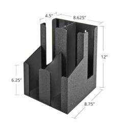 Two-Tier, Four Compartment Organizer For Plastic Cups And Lids, Black -Zoro Tools Shop Azar20International20Inc20dba20Azar20Displays 400314315832