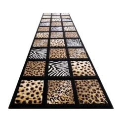 3' X 10' Animal Print Area Rug With Raised Squares -Zoro Tools Shop Belnick20LLC ACDxxRG3055xx310xxBKxxGGxx6a45c6
