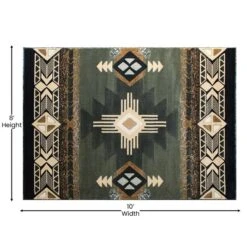 8' X 10' Sage Rustic Southwest Style Area Rug -Zoro Tools Shop Belnick20LLC ACDxxRG3xx810xxSGxxGGxxDIMSxx51fbb2