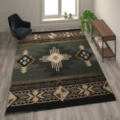 8' X 10' Sage Rustic Southwest Style Area Rug
