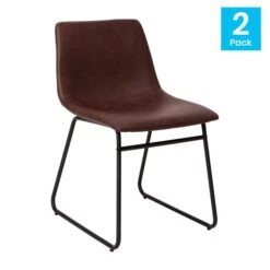 18" Dark Brown LeatherSoft Dining Chairs, 2PK -Zoro Tools Shop Belnick20LLC ETxxER18345xx18xxDBxxBKxxGGxxMULTIxx5e7531