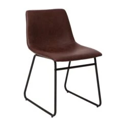 18" Dark Brown LeatherSoft Dining Chairs, 2PK -Zoro Tools Shop Belnick20LLC ETxxER18345xx18xxDBxxBKxxGGxxinset6xxa5034a