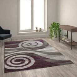Purple 8' X 10' Modern Swirl Pattern Area Rug -Zoro Tools Shop Belnick20LLC OKRxxRG1103xx810xxPUxxGGxxLS2xx564b71
