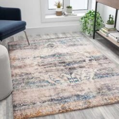 Artisan Old English Style Traditional Rug - 5' X 7' - Blue