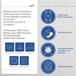 Capri Comfortable Sleep Premium Fitted 100% Waterproof-Hypoallergenic Vinyl Free Mattress Protector - Breathable Fabric Surface, Queen -Zoro Tools Shop Belnick20LLC RFxxMP101xxQxxGGxxinset4xx6da2ef