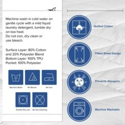 Capri Comfortable Sleep White Mattress Pad - Deep Pocket - Twin Size - Quilted Cotton Top - Hypoallergenic - Fits 8"-21" Mattresses 19 Capri Comfortable Sleep White Mattress Pad - Deep Pocket - Twin Size - Quilted Cotton Top - Hypoallergenic - Fits 8"-21" Mattresses -Zoro Tools Shop Belnick20LLC RFxxREMxx09xxTxxGGxxinset4xx0b8655