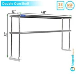 12in X 48in Stainless Steel Double-Tier Shelf -Zoro Tools Shop Beseder20Group20Inc dosxx1248xx2xxee761e