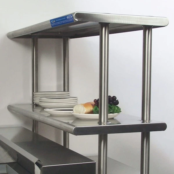 18in X 48in Stainless Steel Double-Tier Shelf 4 18in X 48in Stainless Steel Double-Tier Shelf - Image 4