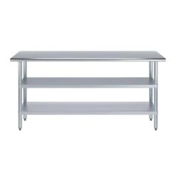 14x72 Prep Table With Stainless Steel Top And 2 Shelves 11 14x72 Prep Table With Stainless Steel Top And 2 Shelves -Zoro Tools Shop Beseder20Group20Inc wtxx1472xx2shxx1xx91c68a