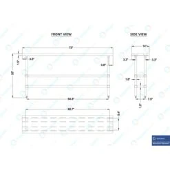 14x72 Prep Table With Stainless Steel Top And 2 Shelves 14 14x72 Prep Table With Stainless Steel Top And 2 Shelves -Zoro Tools Shop Beseder20Group20Inc wtxx1472xx2shxx9xxscaledxx272aed