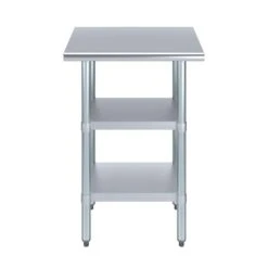 18x24 Prep Table With Stainless Steel Top And 2 Shelves -Zoro Tools Shop Beseder20Group20Inc wtxx1824xx2shxx1xxd837cf