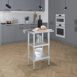 18x24 Prep Table With Stainless Steel Top And 2 Shelves -Zoro Tools Shop Beseder20Group20Inc wtxx1824xx2shxx6xx1xx1bff54