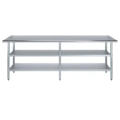 18x96 Prep Table With Stainless Steel Top And 2 Shelves -Zoro Tools Shop Beseder20Group20Inc wtxx1896xx2shxx1xxcc0ba9