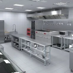 18x96 Prep Table With Stainless Steel Top And 2 Shelves -Zoro Tools Shop Beseder20Group20Inc wtxx1896xx2shxx8xx83d52d