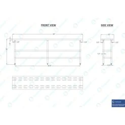 18x96 Prep Table With Stainless Steel Top And 2 Shelves -Zoro Tools Shop Beseder20Group20Inc wtxx1896xx2shxx9xxscaledxxe6dc72