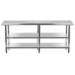 18x84 Prep Table With Stainless Steel Top And 2 Shelves