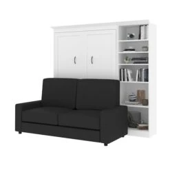 Versatile Full Murphy Bed, A Storage Unit And A Sofa (84“)