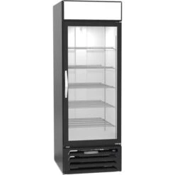 Glass Door Merchandiser, Refrigerator, 22.5 Cu. Ft. Capacity, Black
