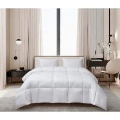 White Down Alternative Comforter - All Seasons, White, Twin