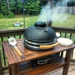 18 Inch Ceramic Charcoal Kamado Grill With Table - Brown Spice - -Zoro Tools Shop Bluegrass20Living20Inc grillxxxx34516.1467737931.1280.1280