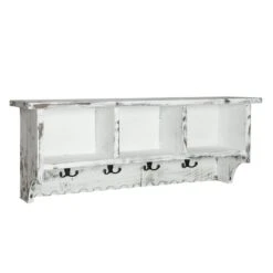 Country Cottage Coat Hooks And Bench Set, White Antique Finish 12 Country Cottage Coat Hooks And Bench Set, White Antique Finish -Zoro Tools Shop Bolton20Furniture20Inc ACCA0304WAALT02