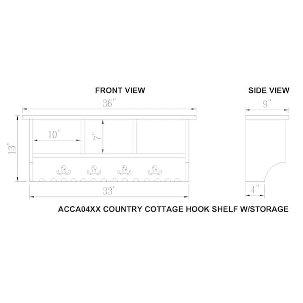 Country Cottage Coat Hooks And Bench Set, White Antique Finish 8 Country Cottage Coat Hooks And Bench Set, White Antique Finish - Image 8