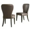 Savoy Upholstered Dining Chairs, Espresso (Set Of 2)