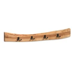 Alpine Natural Live Edge 36" Bench With Coat Hook Set -Zoro Tools Shop Bolton20Furniture20Inc AWAA032320ALT4