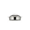 Cucina Saute Pot W/ Domed Lid, Hammered Finish, Ind Btm, 11 3/16"Dia X 3 2/7"H, 2 Hndls, 4 Qt