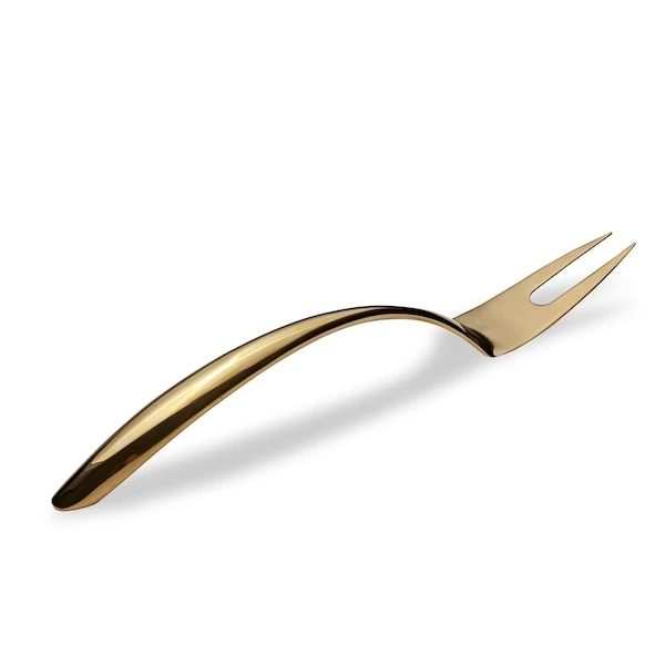 Ez Use Banquet Serving Fork 14" W/Hollow Cool Handle - Gold 1 Ez Use Banquet Serving Fork 14" W/Hollow Cool Handle - Gold