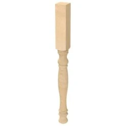 English Country Bar Column With Foot - Paint Grade
