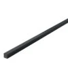 .25" Decorative Aluminum Bar - Flat Black
