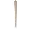 24" Round Tapered Leg With Bolt And 4" Brushed Aluminum Ferrule - White Oak
