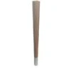 29" Square Tapered Leg And 4" Brushed Aluminum Ferrule - Walnut With Semi-Gloss Clear Coat Finish