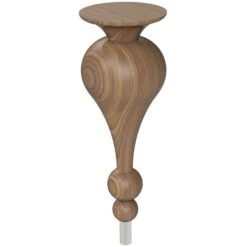 18" Tipt Toe Bun Foot And 2" Chrome Ferrule - Walnut With Semi-Gloss Clear Coat Finish