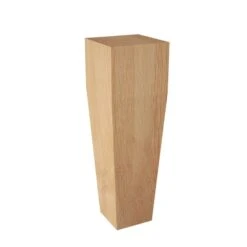 Square Tapered Bun Foot - Red Oak
