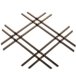 1" Flat Double Diamond Decorative Grille - Antique Brass, 36" W X 48" L Sheet