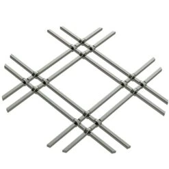 1" Flat Double Diamond Decorative Grille - Antique Pewter, 36" W X 24" L Sheet