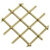 .5" Round Single Diamond Decorative Grille - Satin Brass, 18" W X 48" L Sheet